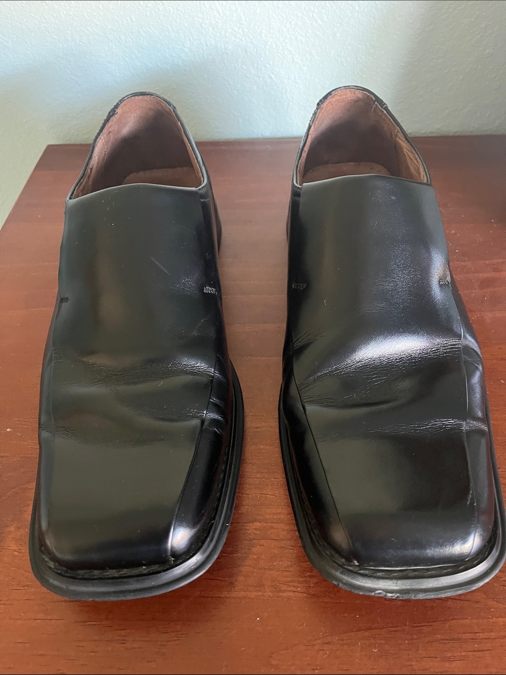 Alfani Black Leather Slip-On Dress Loafers - Picture 2 of 6